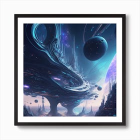 Futuristic City 27 Art Print