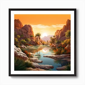 Desert Landscape 3 Art Print