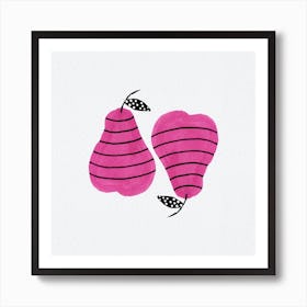 Pears Pink Art Print