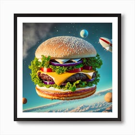 Burger Planet Art Print