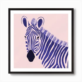Zebra Can Not Shed Its Stripes Square Art Print