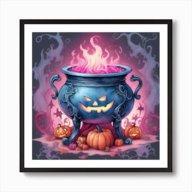 Halloween Cauldron Art Print