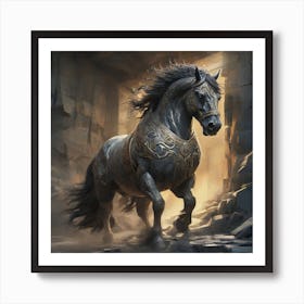 The Powerful Stallion Art Print