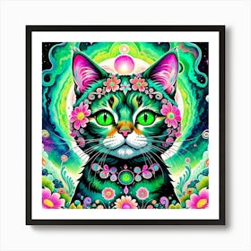 Psychedelic Cat 2 Póster