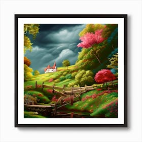 Fairytale Countryside Art Print