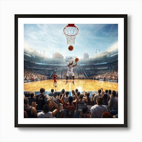 Ball Basketball Game Court People Championship Basketball Court Basket Player Sport Play (14) Art Print