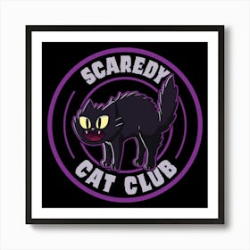 Scary Cat Club Art Print