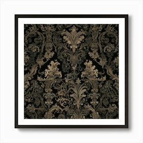 Damask Wallpaper Art Print