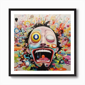 Man With A Big Mouth Art Print