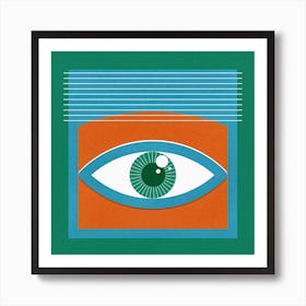 One Look Is Enough 2  Square Art Print