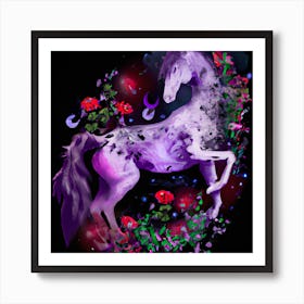 Purple Horse (1) Art Print