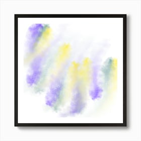 Rainbow Colored Powders On White Background Art Print