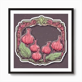 Frame With Flowers 5 Art Print