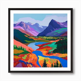 Colourful Abstract Jasper National Park Canada 5 Art Print