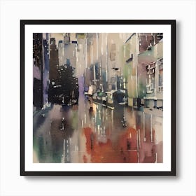 Rainy Day In New York City Art Print