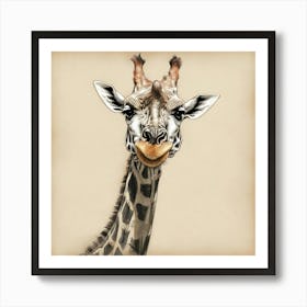 Giraffe Canvas Print 21 Art Print