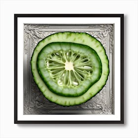 Cucumber Slice Art Print