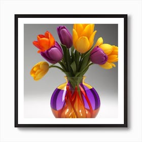 Tulips In A Vase2 Art Print
