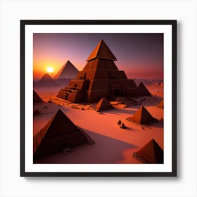 Gothic Ancient Egyptian 3 Pyramids During Sunset 8k Resolution Gothic Style Expressionism Masterpiece Monochromatic Tetredic Ornate Colors Unreal Engine 5 Cinema Cc5400e7 3a9a 4551 92be 5be2fc92cdde Art Print