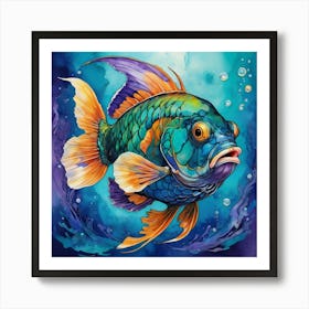 Mermaid Fish 1 Art Print