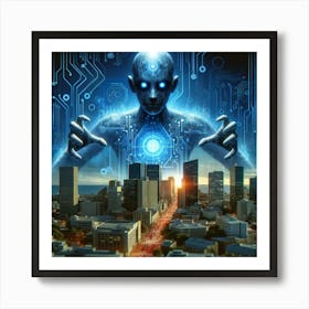 Futuristic Cityscape Poster