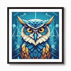 Abstract Owl 1 Art Print