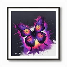 Purple Butterfly 1 Art Print