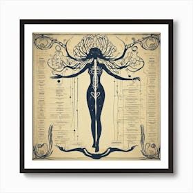 Nouveau Anatomy Series - 8 Art Print