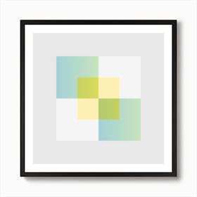 Squares Block 24 Art Print