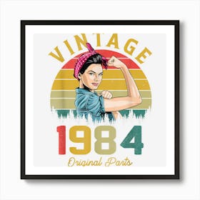 39 Year Old Gifts Vintage 1984 39th Birthday For Women 1 Art Print