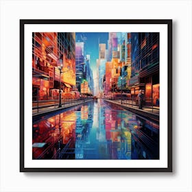 Futuristic City, Optical Illusions Art Print