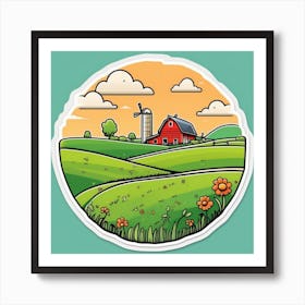 Farm Sticker Art Print