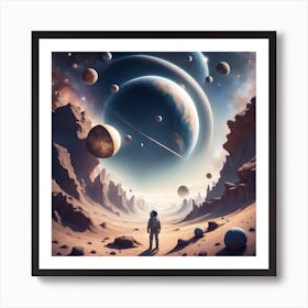 Man In Space Art Print