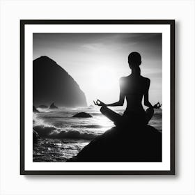 Woman In Yoga Pose Art Print