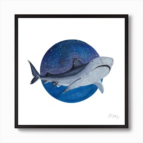 Blue Shark Art Print