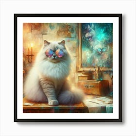 Cat In Sunglasses 1 Art Print