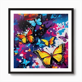 Colorful Butterflies 68 Art Print