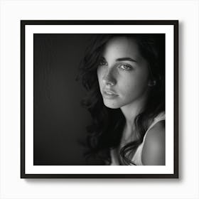 Black And White Portrait Art Print