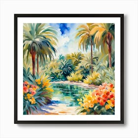 Tropical Landscape Painting Art Print