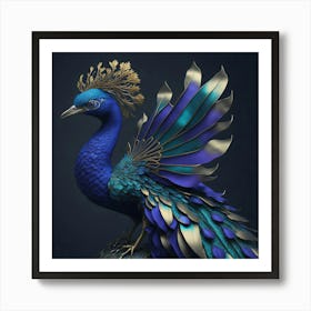  Peacock Bird Art Print