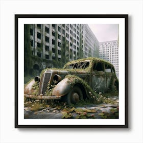 Abandoned Car Art Print