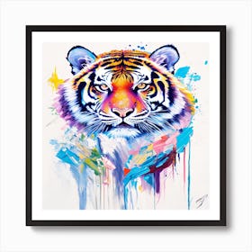 Colorful Tiger Art Print