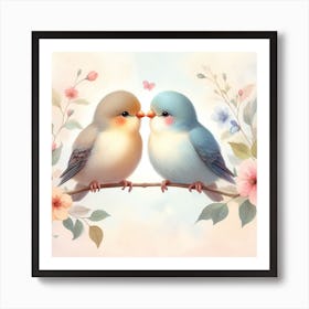 Love birds Art Print