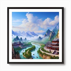 Chinese beautiful Landscape Art Print