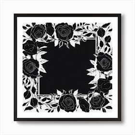 Black Roses 12 Art Print