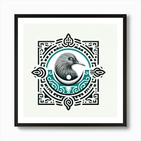 Kiwi Bird Logo Art Print