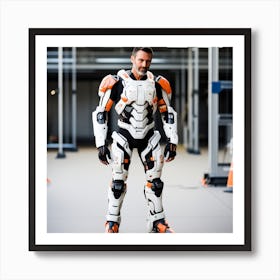 Man In Robot Suit Art Print