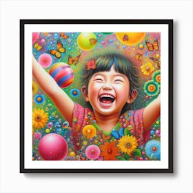 Children's laughter 1 Art Print