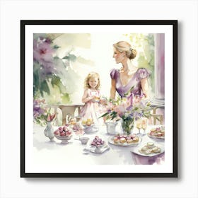 Mothers Day Watercolor Wall Art (5) Art Print