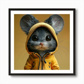 Mouse In A Yellow Jacket Art Print